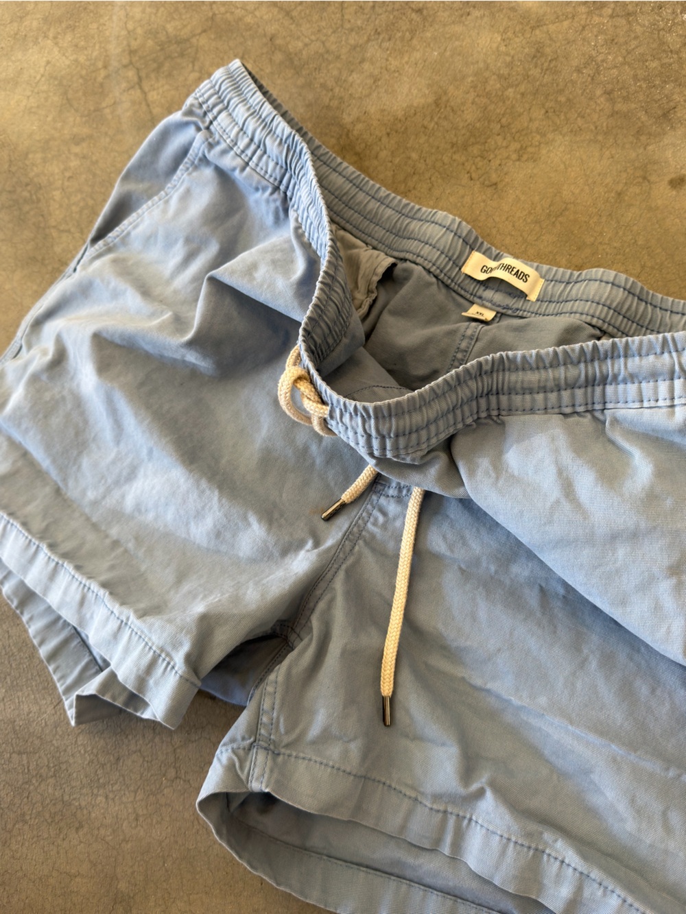 Goodthreads Light Blue Men’s Drawstring Shorts - Picture 4 of 6